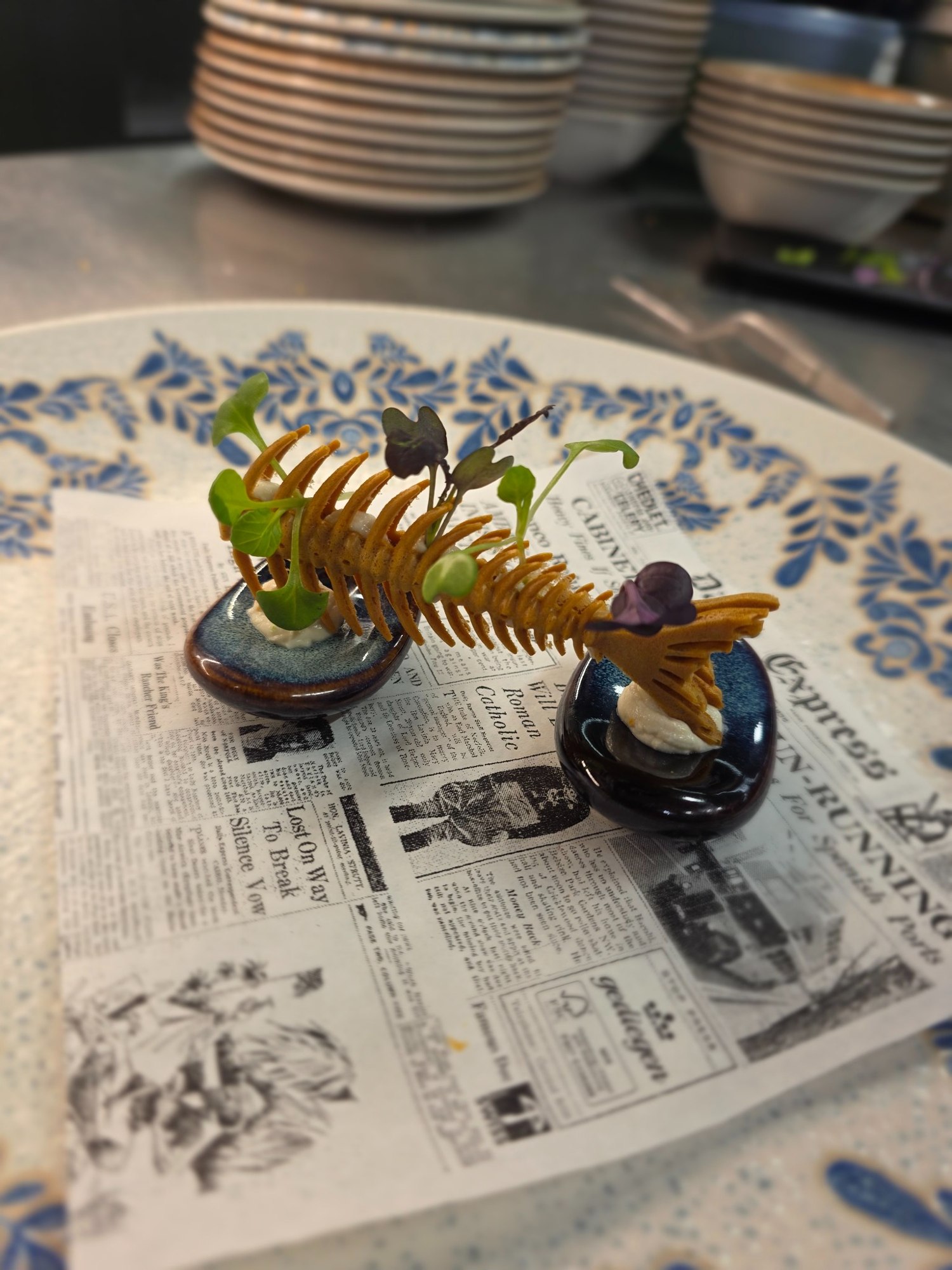 Creative canapé presentation