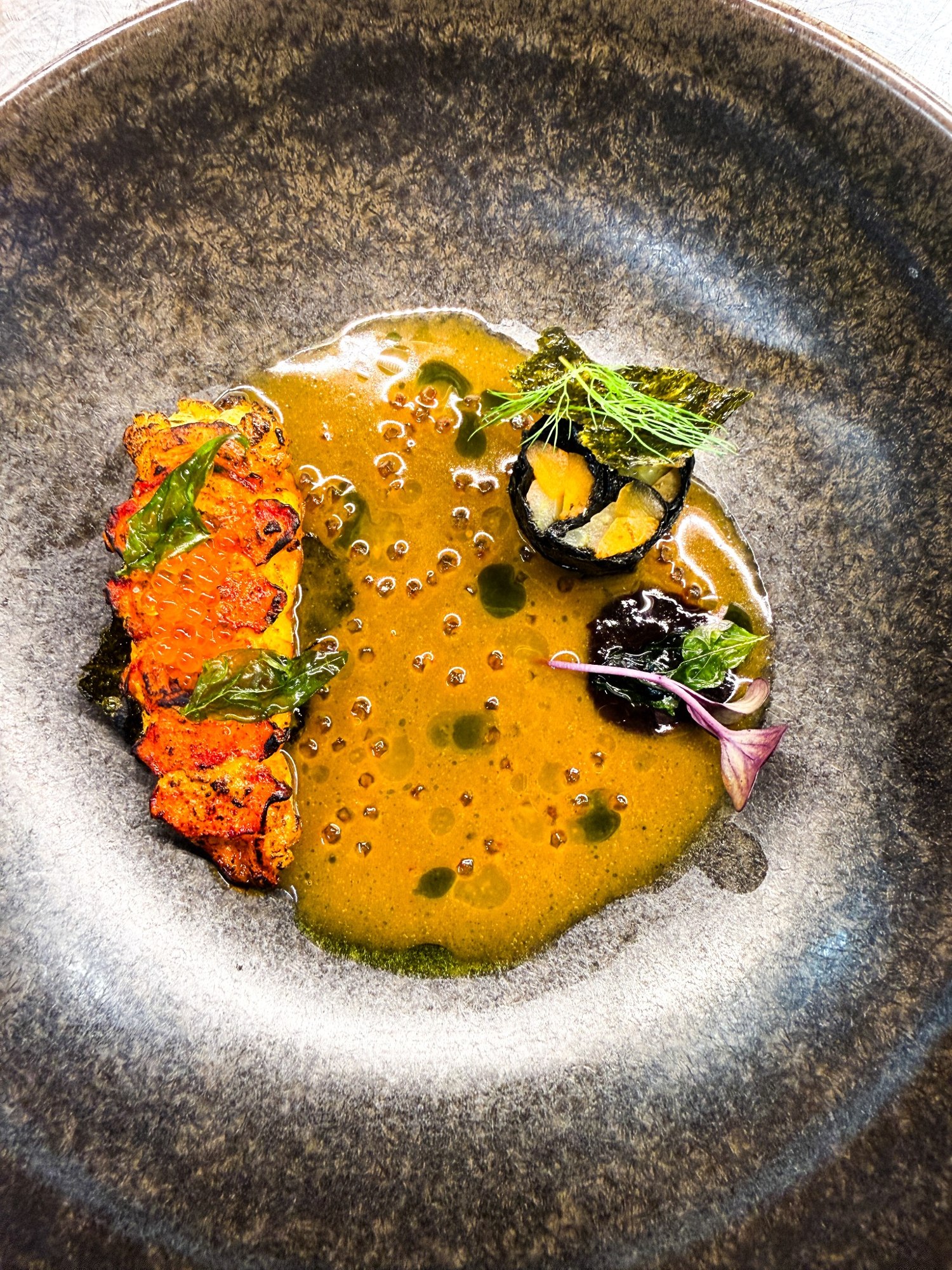 Modern plated dish