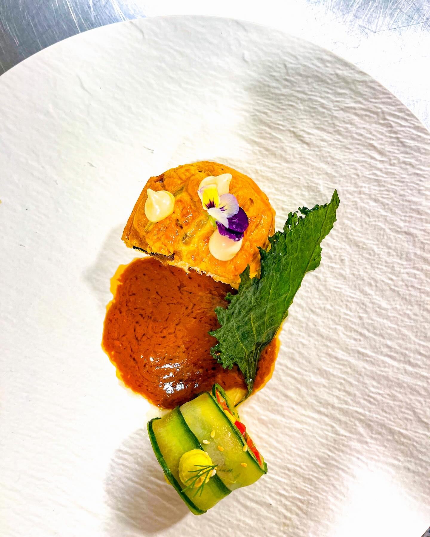 Plated dish